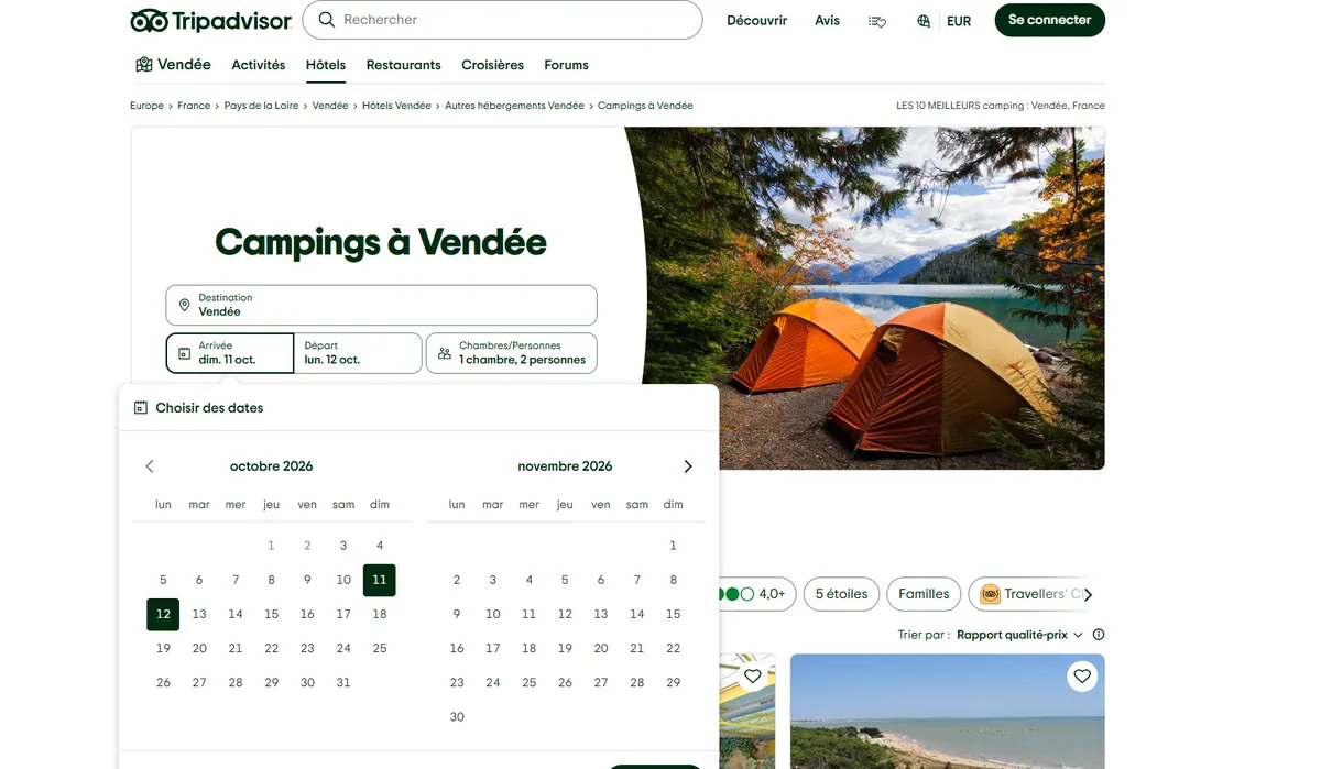 Page campings à Vendée sur Tripadvisor
